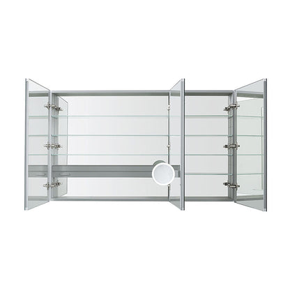 Aquadom Royal  60" x 30" Triple Door Medicine Cabinet With 3x LED Magnifying Mirror - R3-6030E