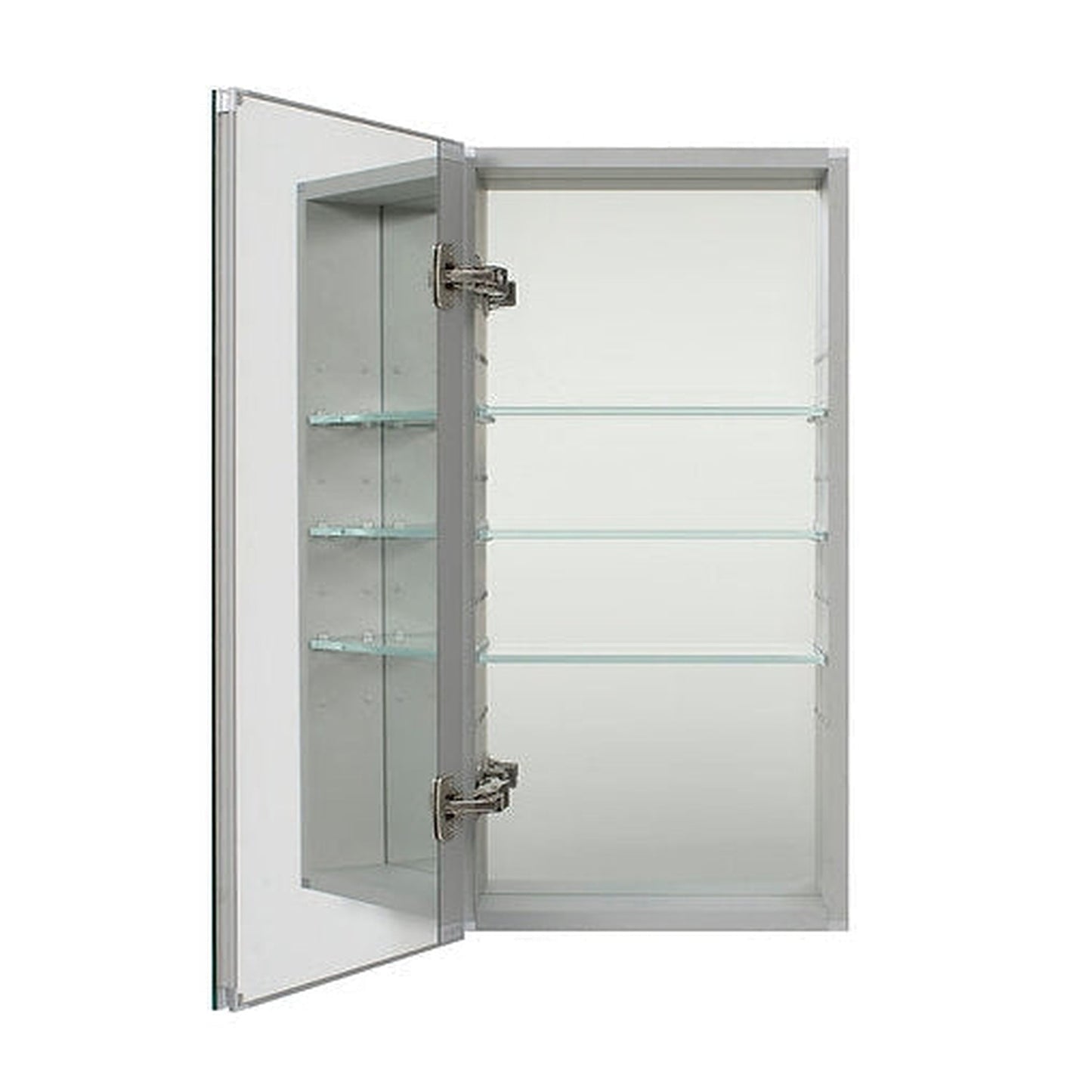 Aquadom Royale 15" x 30" Rectangle Recessed or Surface Mount Single Door Bathroom Medicine Cabinet - R-1530