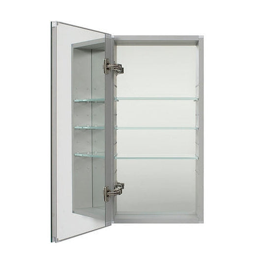 Aquadom Royale 15" x 30" Rectangle Recessed or Surface Mount Single Door Bathroom Medicine Cabinet - R-1530