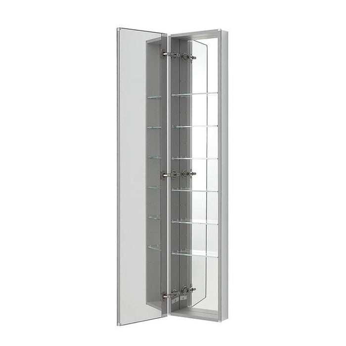 Aquadom Royale 15" x 70" Rectangular Recessed or Surface Mount Single Door Bathroom Medicine Cabinet - R-1570