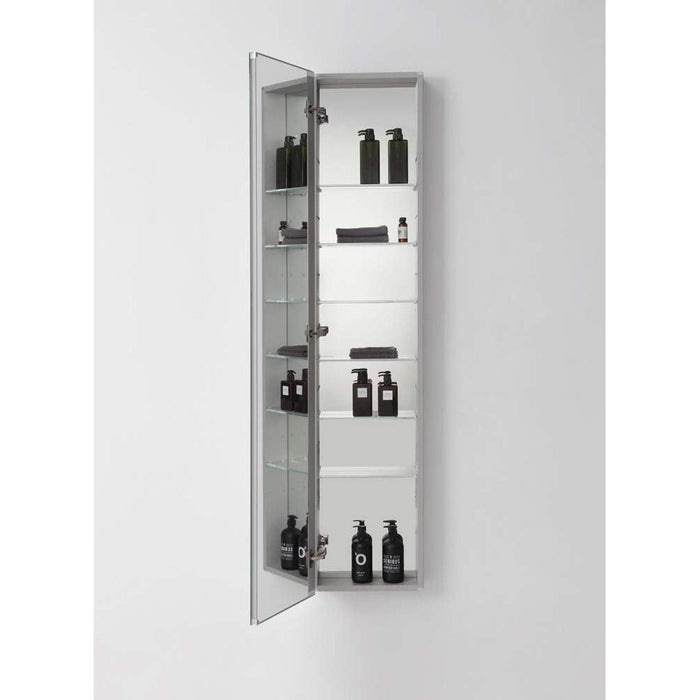 Aquadom Royale 15" x 70" Rectangular Recessed or Surface Mount Single Door Bathroom Medicine Cabinet - R-1570