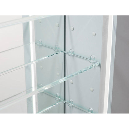 Aquadom Royale 24" x 30" Rectangle Recessed or Surface Mount Single Door Bathroom Medicine Cabinet - R-2430