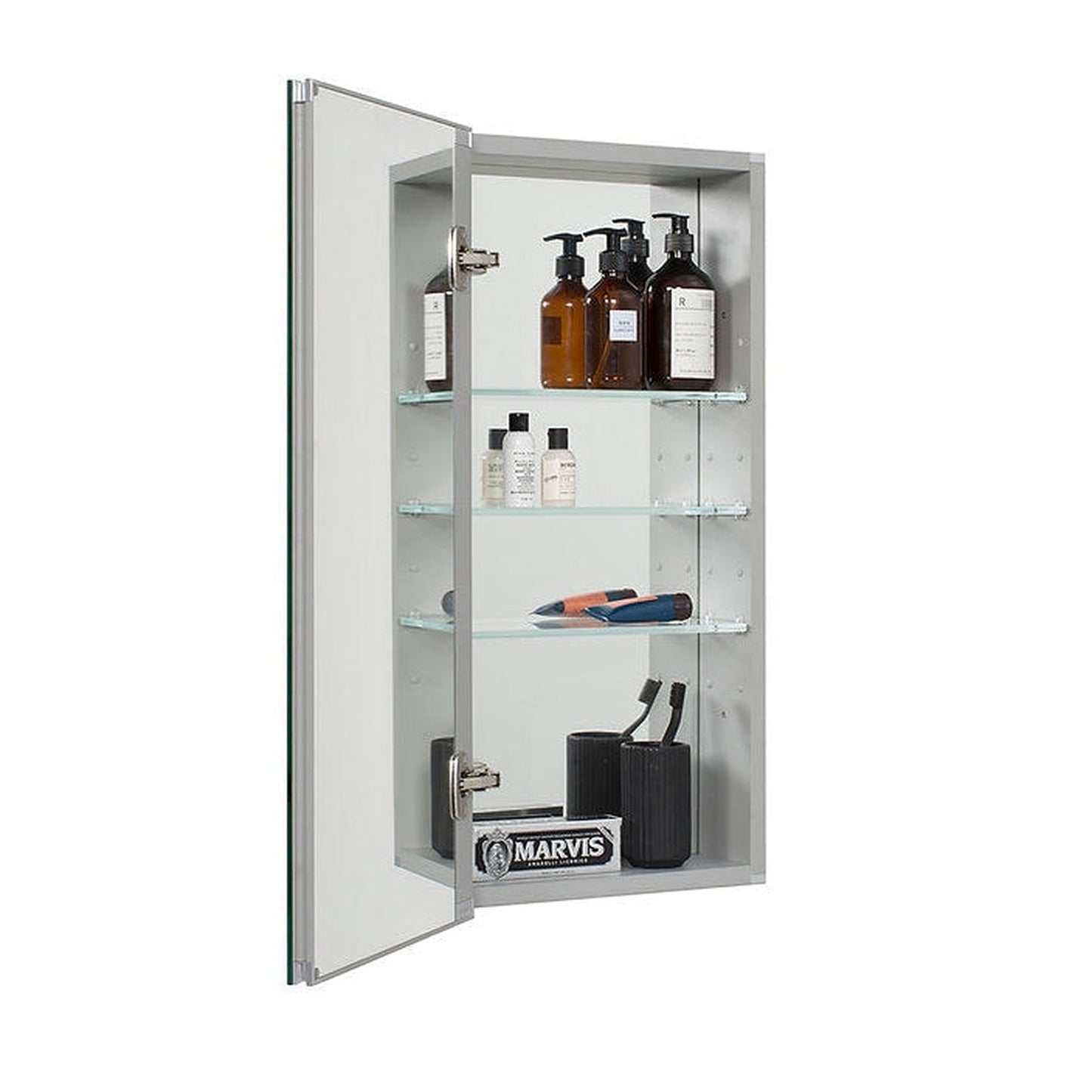 Aquadom Royale 24" x 30" Rectangle Recessed or Surface Mount Single Door Bathroom Medicine Cabinet - R-2430