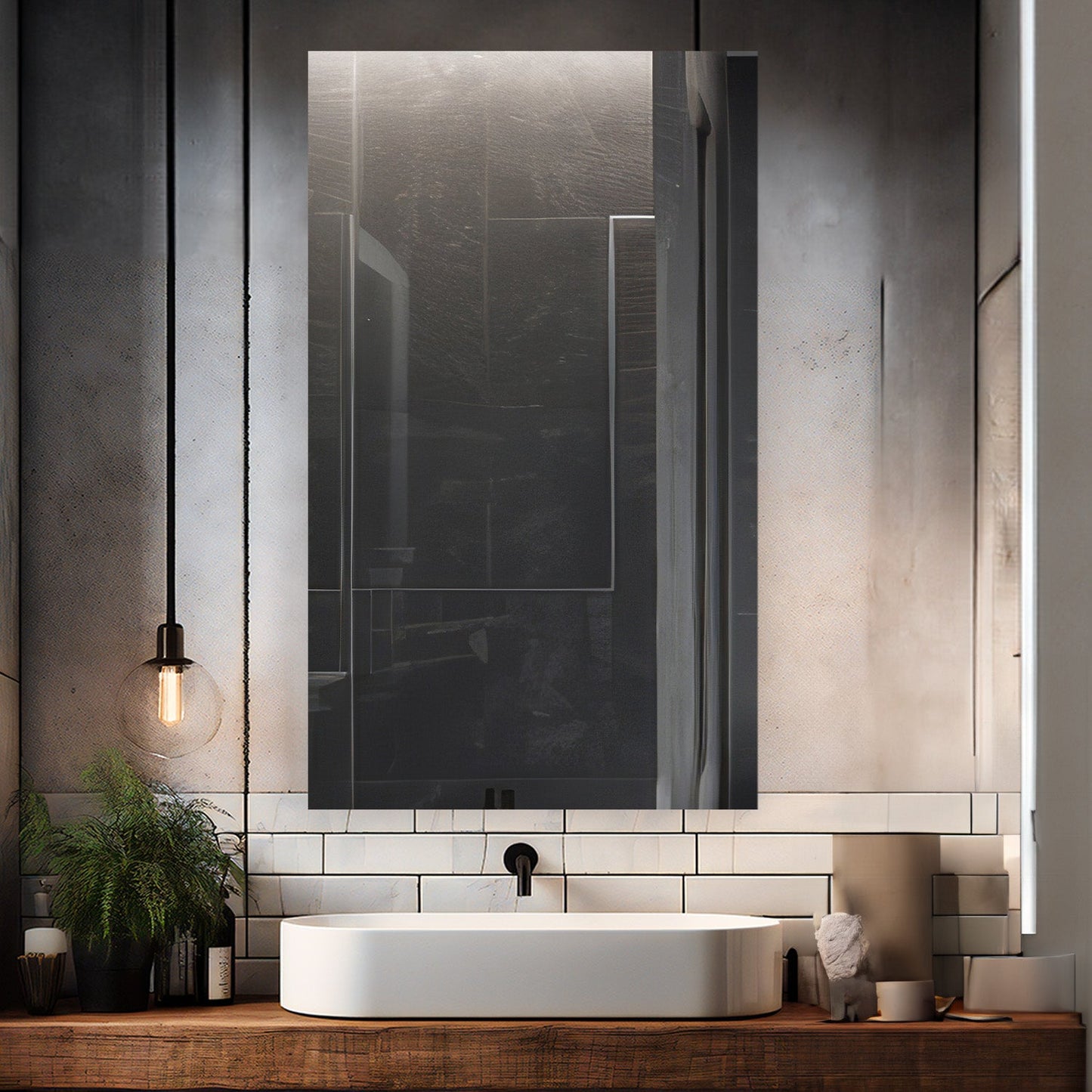 Aquadom Royale 24" x 40" Rectangular Left-Hinged Recessed or Surface Mount Medicine Cabinet With LED Lighting, Touch Screen Button, Defogger - R-2440L-E