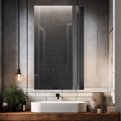 Aquadom Royale 24" x 40" Rectangular Left-Hinged Recessed or Surface Mount Medicine Cabinet With LED Lighting, Touch Screen Button, Defogger - R-2440L-E