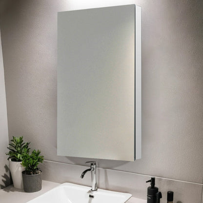 Aquadom Royale 24" x 40" Rectangular Right-Hinged Recessed or Surface Mount Medicine Cabinet With LED Lighting, Touch Screen Button, Defogger - R-2440R-E