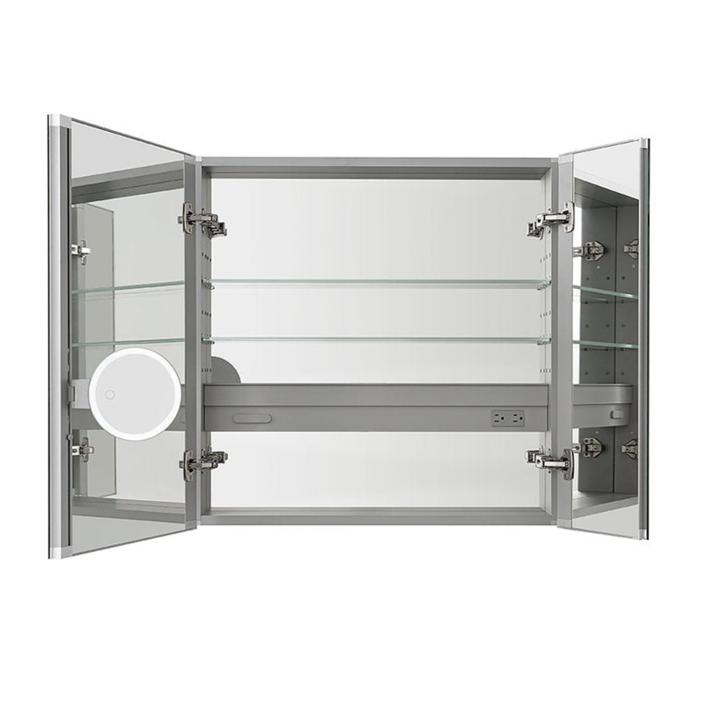 Aquadom Royale 30" x 36" Rectangular Double-Door Recessed or Surface Mount Medicine Cabinet - R-3036E-N