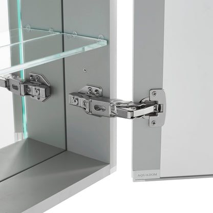 Aquadom Royale 36" x 30" Rectangle Recessed or Surface Mount Bi-View Door Bathroom Medicine Cabinet - R-3630E