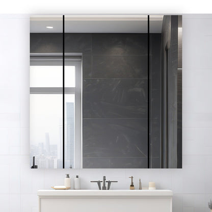 Aquadom Royale 36" x 30" Rectangular Triple-Door Recessed or Surface Mount Medicine Cabinet - R3-3630E-N