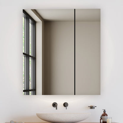 Aquadom Royale 36" x 36" Square Double-Door Recessed or Surface Mount Medicine Cabinet - R-3636E-N