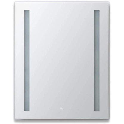 Aquadom Royale Basic 24" x 30" Single View Rectangle Right Hinged Recessed or Surface Mount Medicine Cabinet With LED Lighting, Touch Screen Button, Dimmer - RB-2430R-N