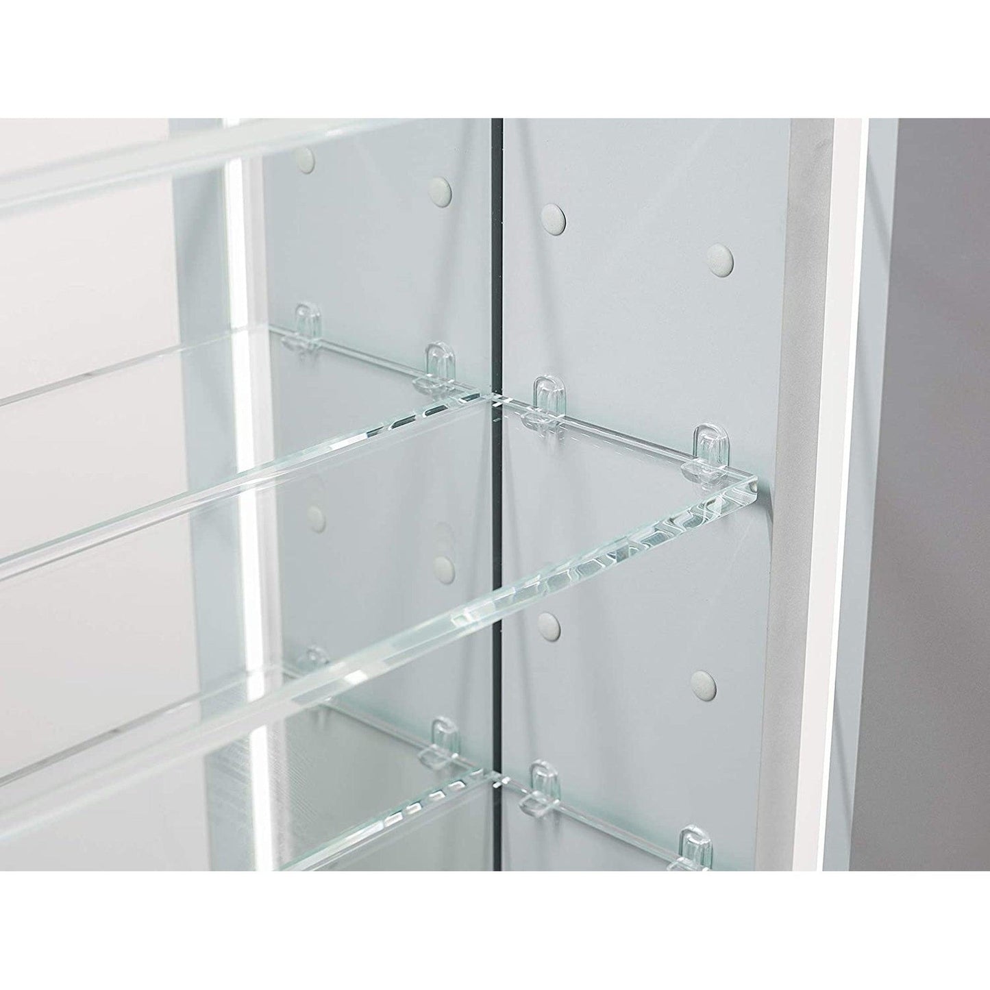 Aquadom Royale Basic 24" x 30" Single View Rectangle Right Hinged Recessed or Surface Mount Medicine Cabinet With LED Lighting, Touch Screen Button, Dimmer - RB-2430R-N
