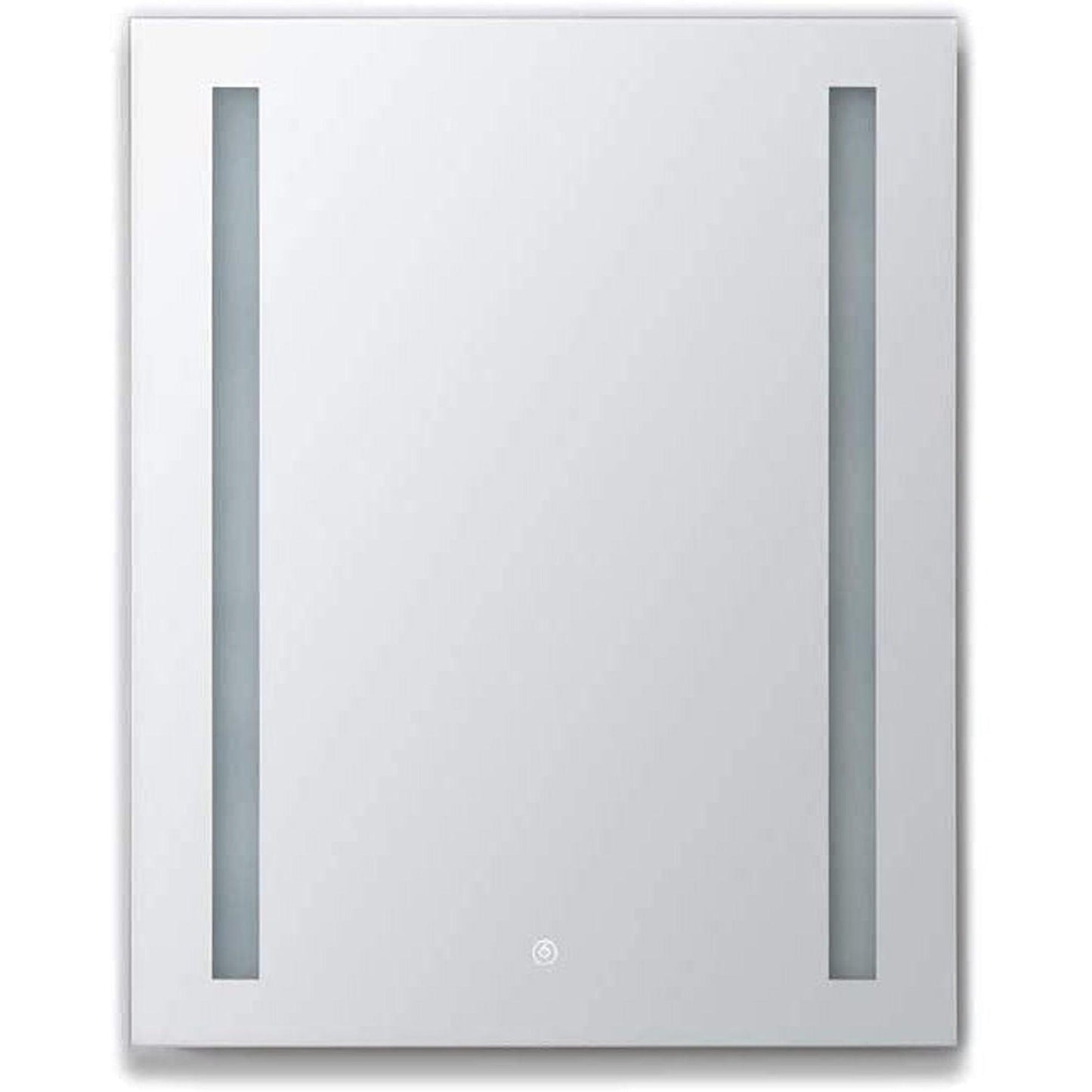Aquadom Royale Basic 24" x 30" Single View Rectangular Left Hinged Recessed or Surface Mount Medicine Cabinet  With LED Lighting, Touch Screen Button, Dimmer - RB-2430L-N