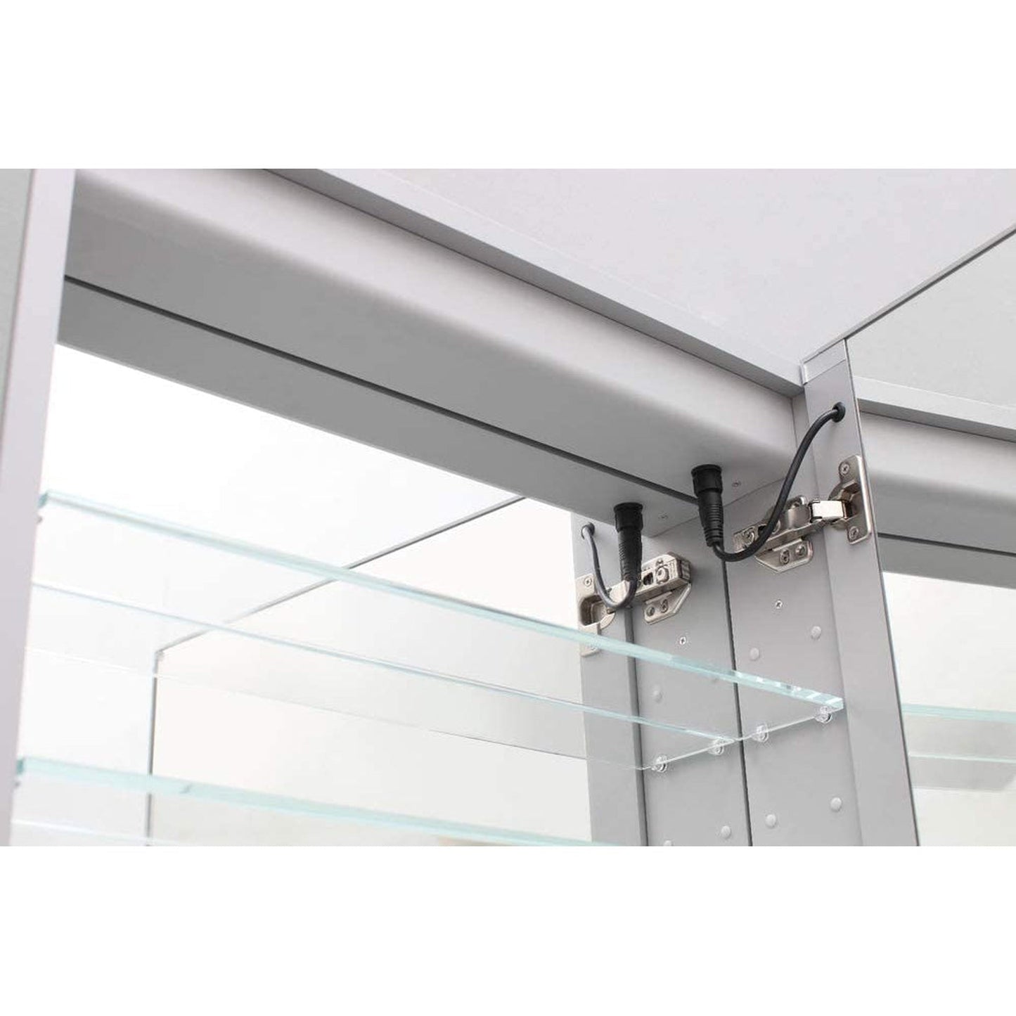 Aquadom Royale Basic 24" x 30" Single View Rectangular Left Hinged Recessed or Surface Mount Medicine Cabinet  With LED Lighting, Touch Screen Button, Dimmer - RB-2430L-N