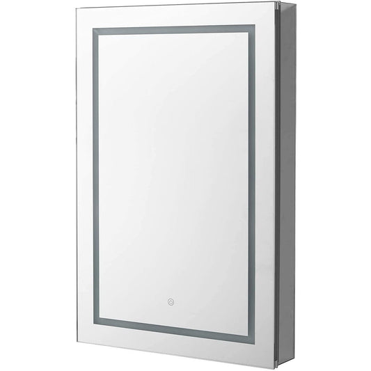 Aquadom Royale Basic Q 24" x 30" Single View Rectangle Right Hinged Recessed or Surface Mount Medicine Cabinet  With LED Lighting, Touch Screen Button, Dimmer - RBQ-243OR