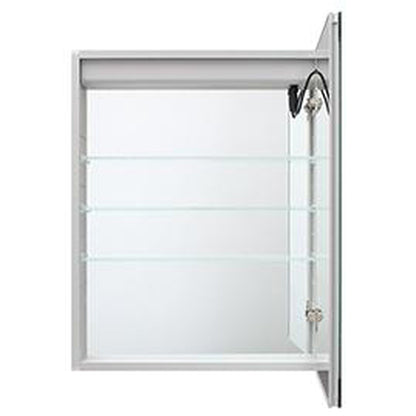 Aquadom Royale Basic Q 30" x 30" Single View Right Hinged Recessed or Surface Mount Medicine Cabinet With LED Lighting, Touch Screen Button, Dimmer - RBQ-3030-N