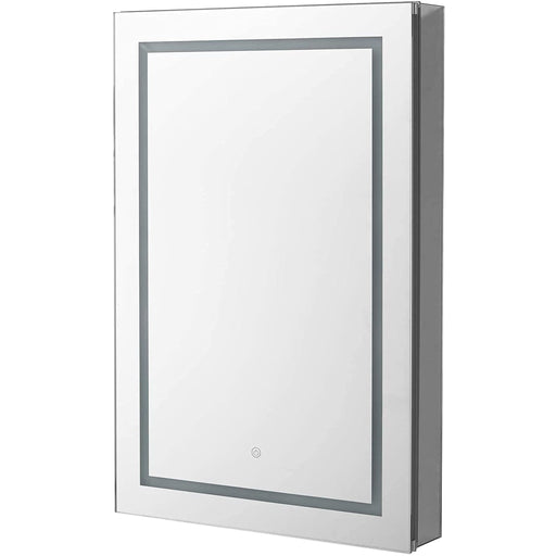 Aquadom Royale Plus 24" x 30" Extra Depth Rectangle Recessed or Surface Mount Single View Left Hinged LED Lighted Bathroom Medicine Cabinet With Defogger, Electrical Outlet, Magnifying Mirror - RPX-2430-6L