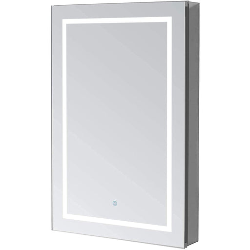 Aquadom Royale Plus 24" x 30" Extra Depth Rectangle Recessed or Surface Mount Single View Left Hinged LED Lighted Bathroom Medicine Cabinet With Defogger, Electrical Outlet, Magnifying Mirror - RPX-2430-6L