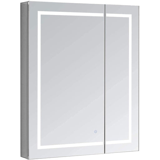 Aquadom Royale Plus 30" x 30" Extra Depth Square Recessed or Surface Mount Bi-View LED Lighted Bathroom Medicine Cabinet With Defogger, Electrical Outlet, Magnifying Mirror - RPX-3030-6