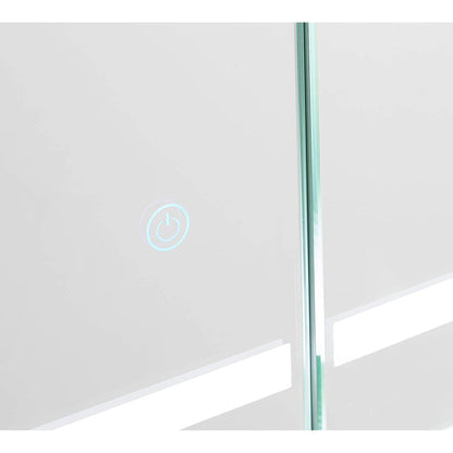 Aquadom Royale Plus 30" x 30" Square Recessed or Surface Mount Bi-View LED Lighted Bathroom Medicine Cabinet With Defogger, Electrical Outlet, Magnifying Mirror - RP-3030-N