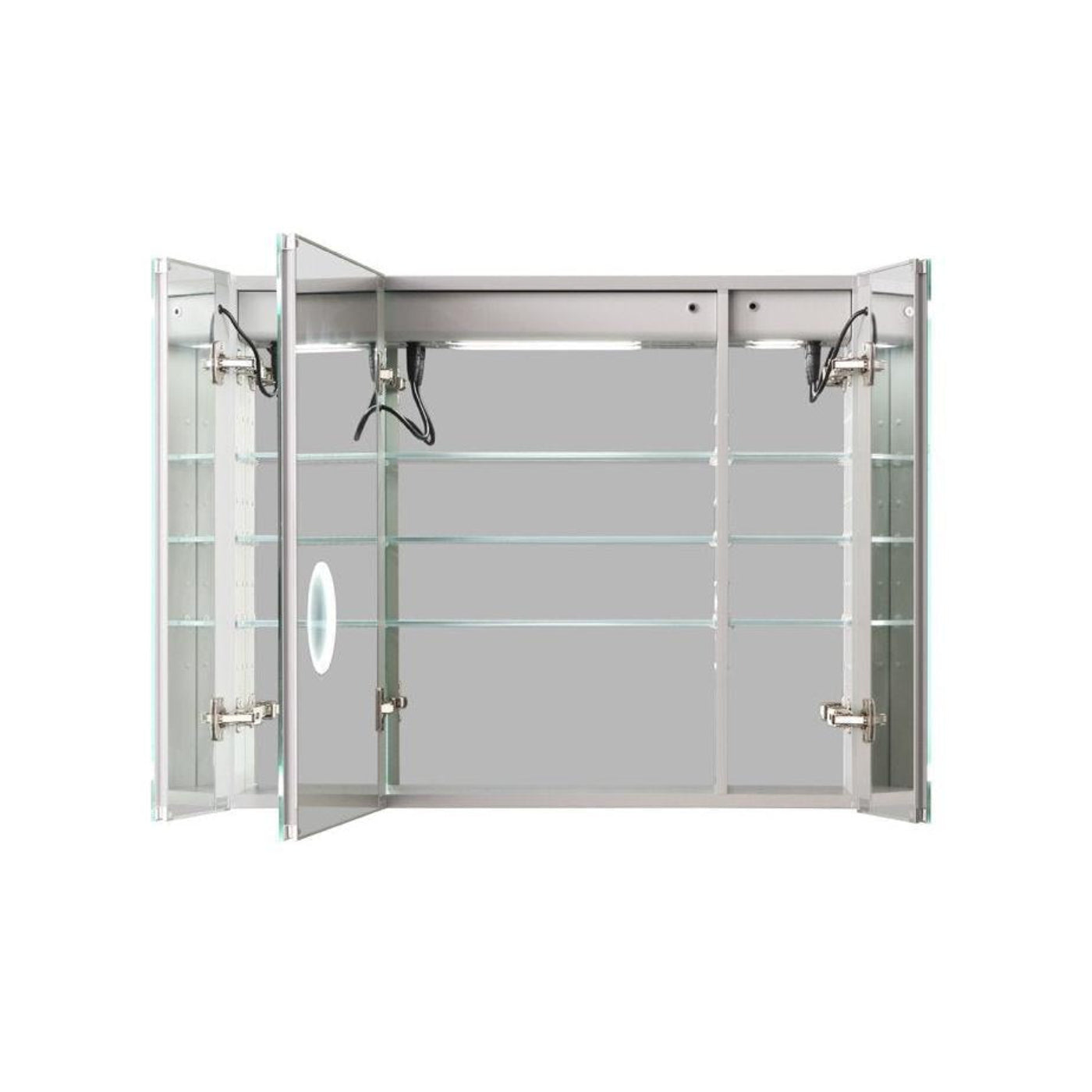 Aquadom Royale Plus 36" x 30" LED Lighted Medicine Cabinet With Defogger, Integrated LED 3X Magnifying Mirror and Electrical Outlet With USB - RP3-3630-N