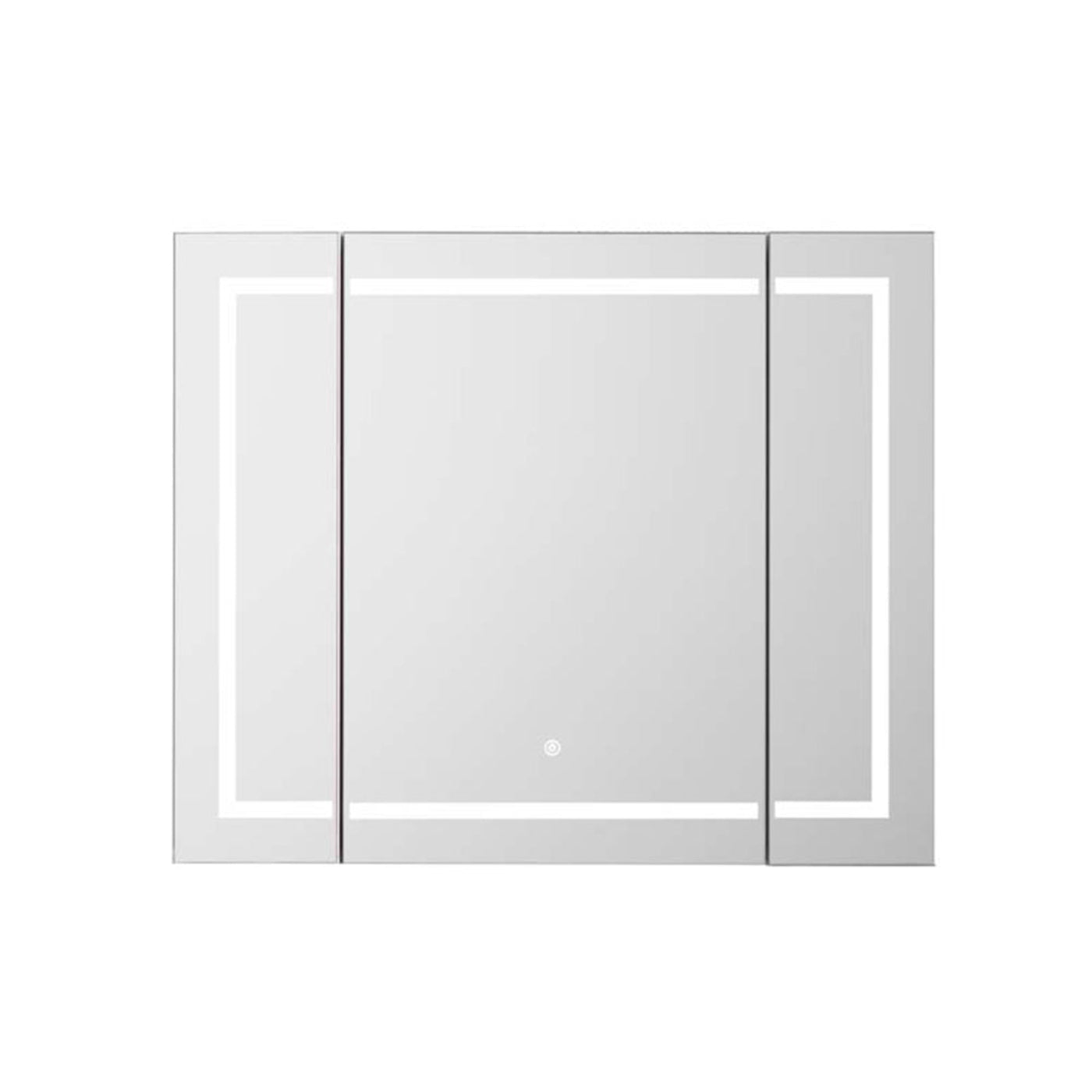 Aquadom Royale Plus 36" x 36" Triple-Door LED Lighted Medicine Cabinet With Defogger, Integrated LED 3X Magnifying Mirror and Electrical Outlet With USB - RP3-3636-N