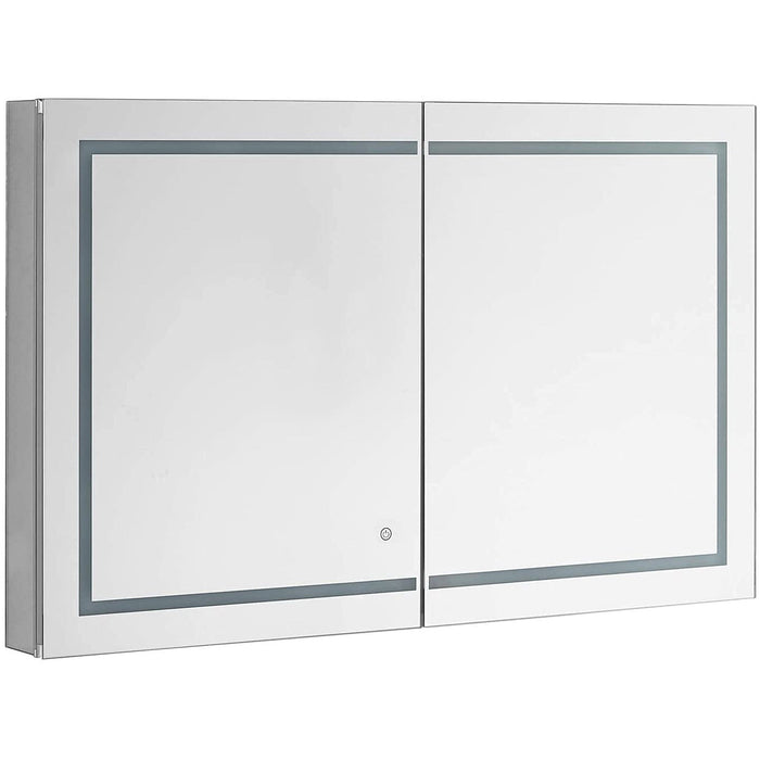 Aquadom Royale Plus 40" x 30" Rectangle Recessed or Surface Mount Bi-View LED Lighted Bathroom Medicine Cabinet With Defogger, Electrical Outlet, Magnifying Mirror - RP-4030