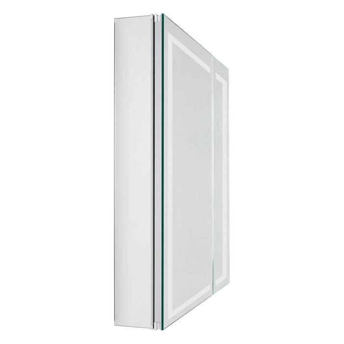 Aquadom Royale Plus 40" x 30" Rectangle Recessed or Surface Mount Bi-View LED Lighted Bathroom Medicine Cabinet With Defogger, Electrical Outlet, Magnifying Mirror - RP-4030