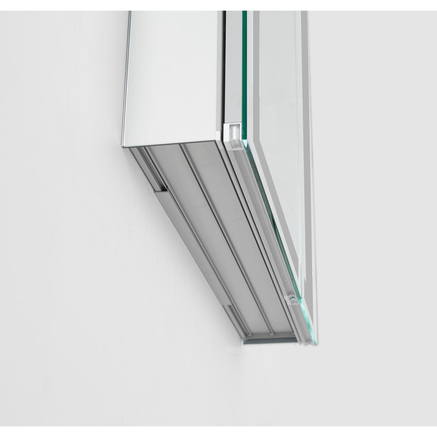 Aquadom Royale Plus 40" x 30" Rectangle Recessed or Surface Mount Bi-View LED Lighted Bathroom Medicine Cabinet With Defogger, Electrical Outlet, Magnifying Mirror - RP-4030-N