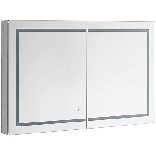 Aquadom Royale Plus 40" x 36" Rectangle Recessed or Surface Mount Bi-View LED Lighted Bathroom Medicine Cabinet With Defogger, Electrical Outlet, Magnifying Mirror - RP-4036