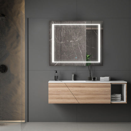 Aquadom Royale Plus 48" x 30" LED Lighted Medicine Cabinet With Defogger, Integrated LED 3X Magnifying Mirror and Electrical Outlet With USB - RP3-4830-N