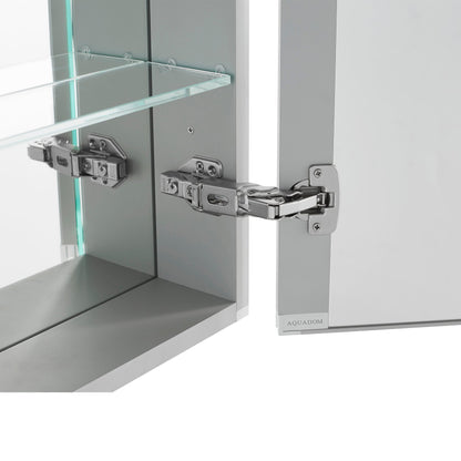 Aquadom Royale Plus 48" x 30" LED Lighted Medicine Cabinet With Defogger, Integrated LED 3X Magnifying Mirror and Electrical Outlet With USB - RP3-4830-N