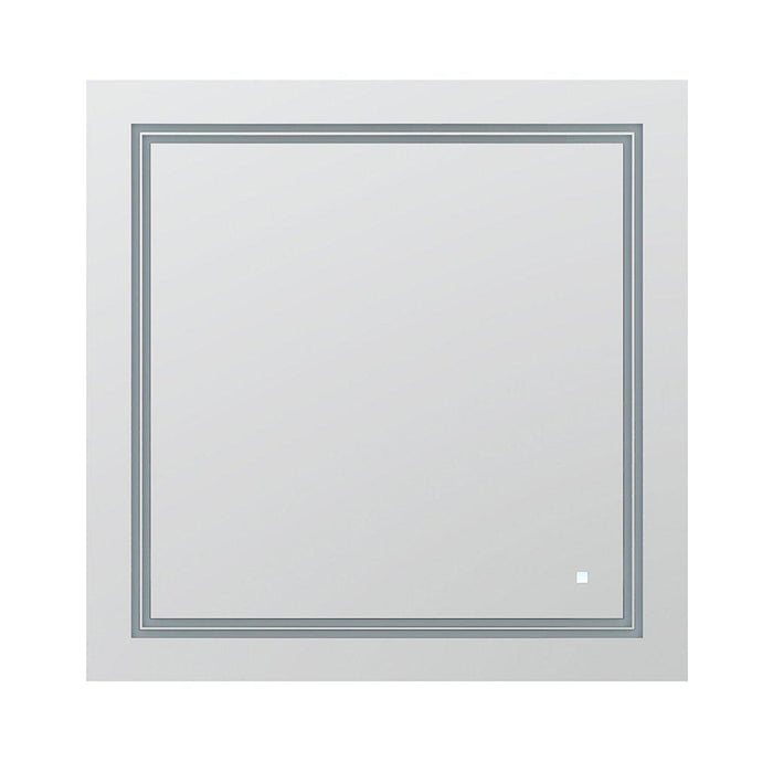 Aquadom SOHO 36" X 36" Square Ultra-Slim Frame LED Lighted Bathroom Mirror With Defogger - S-3636