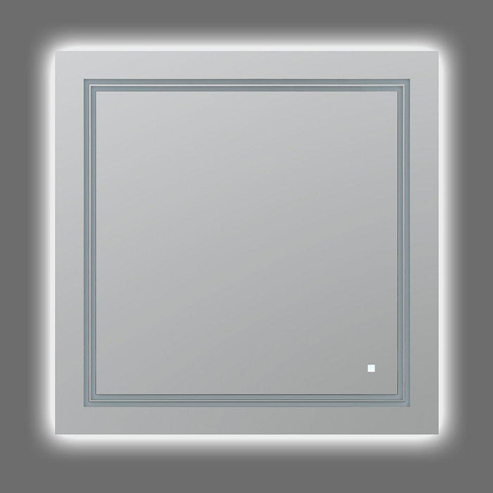 Aquadom SOHO 36" X 36" Square Ultra-Slim Frame LED Lighted Bathroom Mirror With Defogger - S-3636