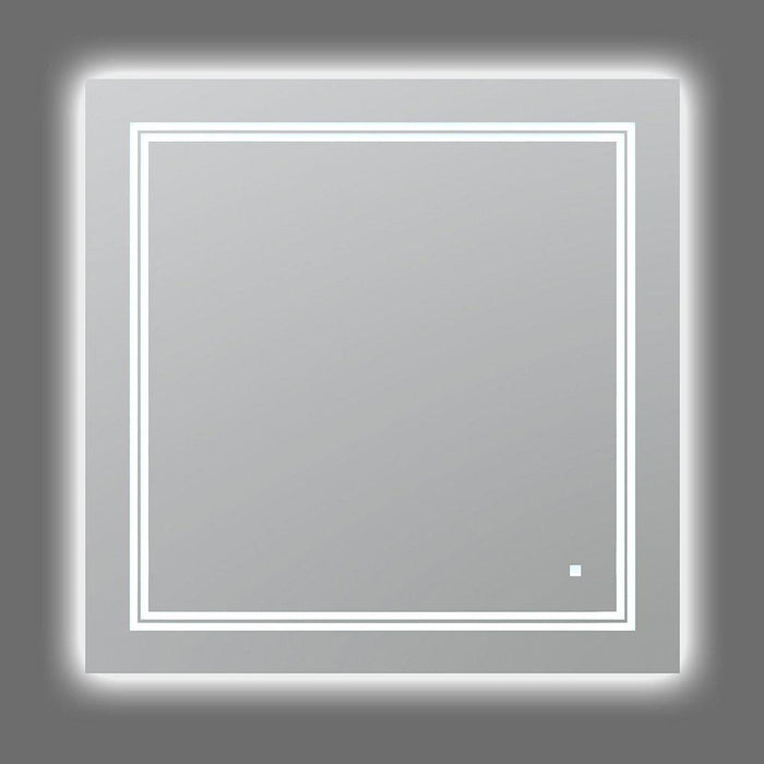 Aquadom SOHO 36" X 36" Square Ultra-Slim Frame LED Lighted Bathroom Mirror With Defogger - S-3636