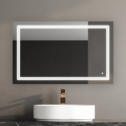 Aquadom SOHO 40" x 30" Rectangle Ultra-Slim Frame LED Lighted Bathroom Mirror With Defogger - S-4030-N