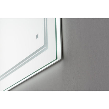 Aquadom SOHO 40" x 36" Rectangle Ultra-Slim Frame LED Lighted Bathroom Mirror With Defogger - S-4036-N