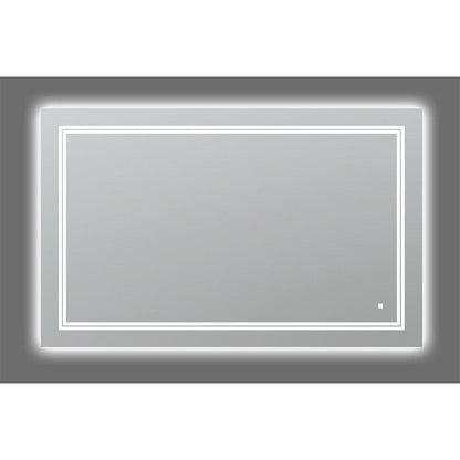 Aquadom SOHO 48" x 30" Rectangular Ultra-Slim Frame LED Lighted Bathroom Mirror With Defogger - S-4830-N