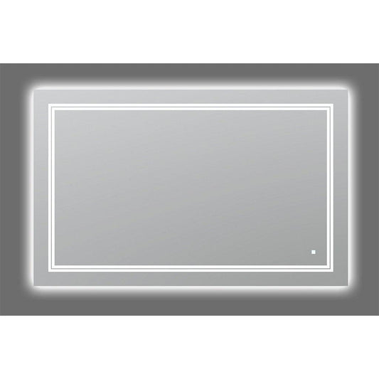 Aquadom SOHO 48" x 30" Rectangular Ultra-Slim Frame LED Lighted Bathroom Mirror With Defogger - S-4830-N