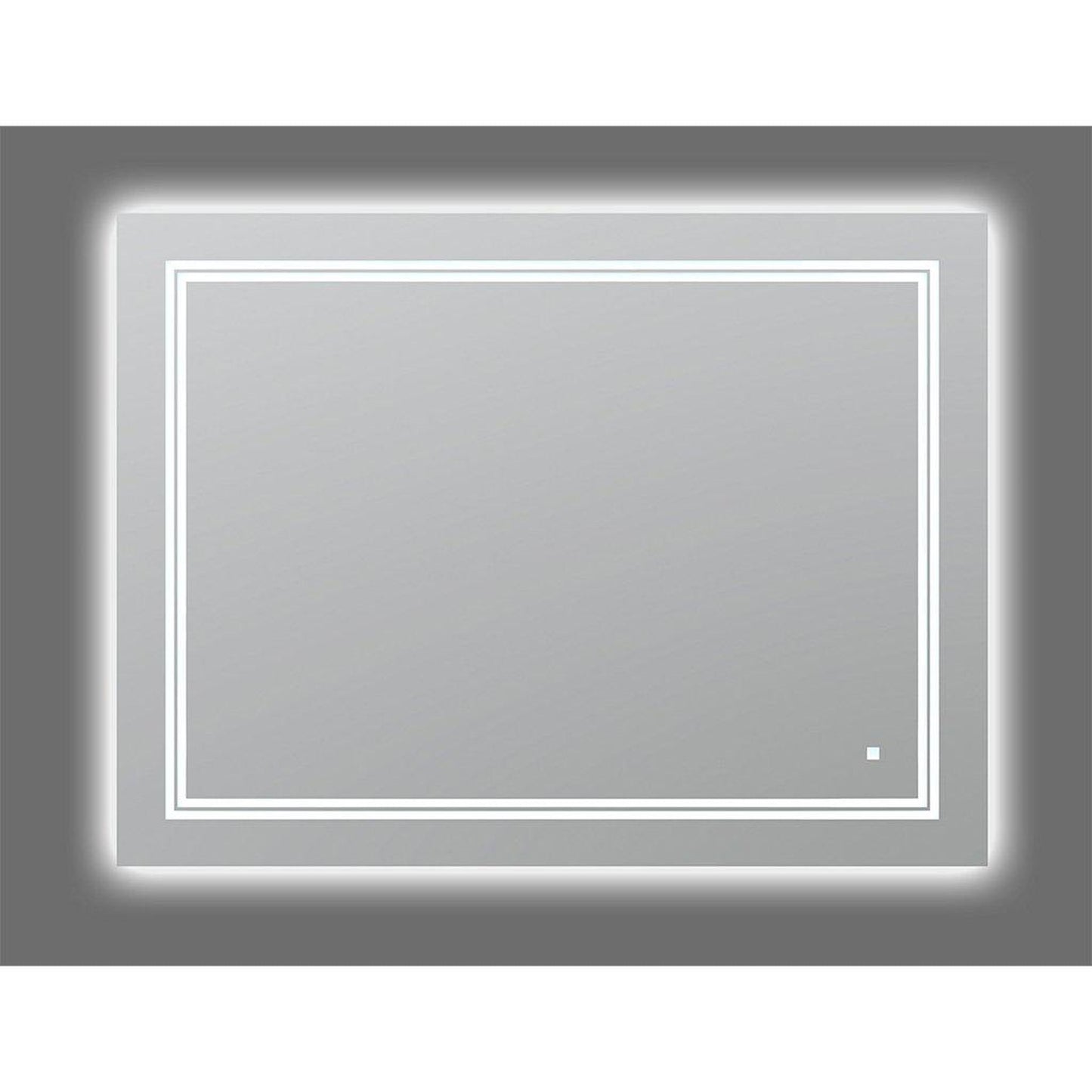 Aquadom SOHO 48" x 36" Rectangular Ultra-Slim Frame LED Lighted Bathroom Mirror With Defogger - S-4836-N