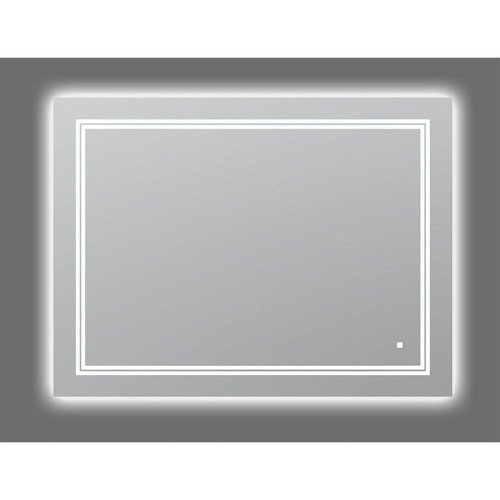 Aquadom SOHO 48" X 36" Rectangular Ultra-Slim Frame LED Lighted Bathroom Mirror With Defogger - S-4836