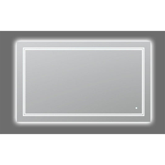 Aquadom SOHO 60" x 36" Rectangular Ultra-Slim Frame LED Lighted Bathroom Mirror With Defogger - S-6036-N