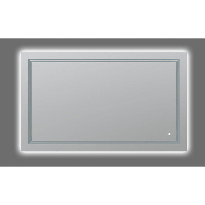 Aquadom SOHO 60" X 36" Rectangular Ultra-Slim Frame LED Lighted Bathroom Mirror With Defogger - S-6036