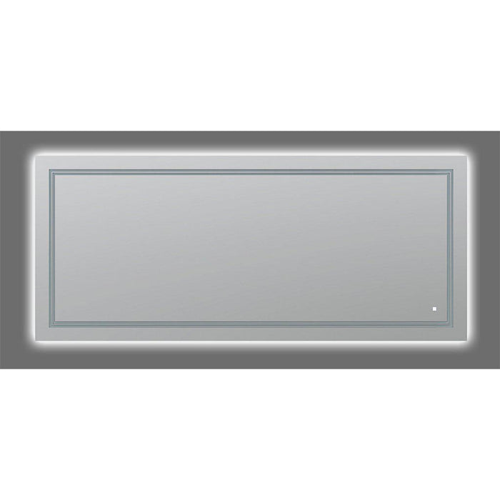 Aquadom SOHO 72" X 36" Rectangular Ultra-Slim Frame LED Lighted Bathroom Mirror With Defogger - S-7236