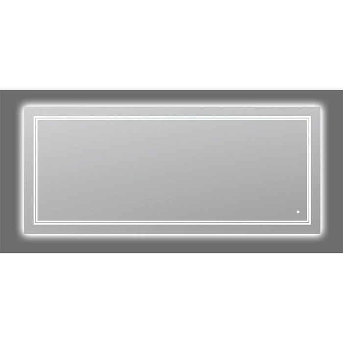 Aquadom SOHO 72" X 36" Rectangular Ultra-Slim Frame LED Lighted Bathroom Mirror With Defogger - S-7236