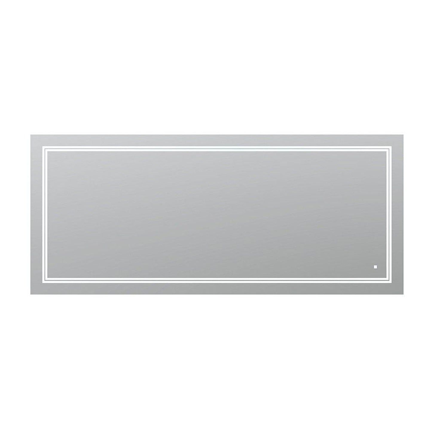 Aquadom SOHO 72" x 36" Rectangular Ultra-Slim Frame LED Lighted Bathroom Mirror With Defogger - S-7236-N