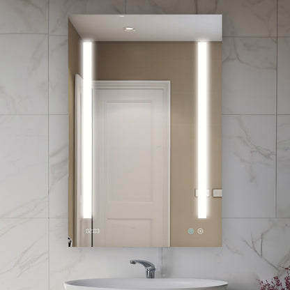 Aquadom Signature Royale 24" x 36" Rectangle Left Hinged Medicine Cabinet With Lighting, Defogger, Integrated LED 3X Magnifying Mirror And Electrical Outlet with USB - SR-2436L-N