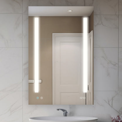 Aquadom Signature Royale 24" x 36" Rectangle Right Hinged Medicine Cabinet With Lighting, Defogger, Integrated LED 3X Magnifying Mirror And Electrical Outlet with USB - SR-2436R-N