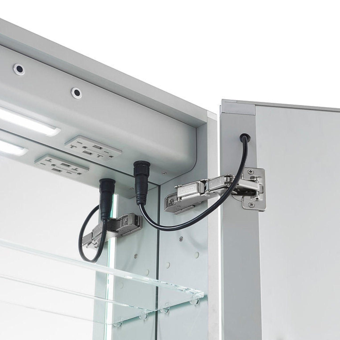 Aquadom Signature Royale 30" x 36" Rectangle Medicine Cabinet With Lighting, Defogger, Integrated LED 3X Magnifying Mirror And Electrical Outlet with USB - SR-3036-N