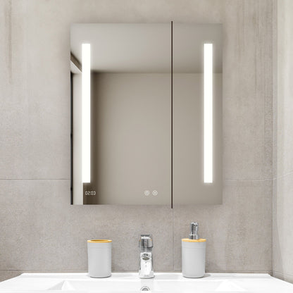 Aquadom Signature Royale 30" x 36" Rectangle Medicine Cabinet With Lighting, Defogger, Integrated LED 3X Magnifying Mirror And Electrical Outlet with USB - SR-3036-N